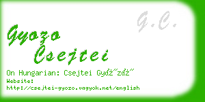 gyozo csejtei business card